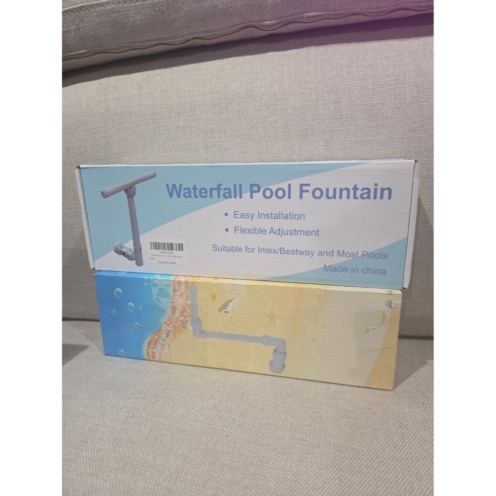 2-Pack Pool Waterfall Fountain Kit Dual Spray Aerator for Above & In-Ground Pool